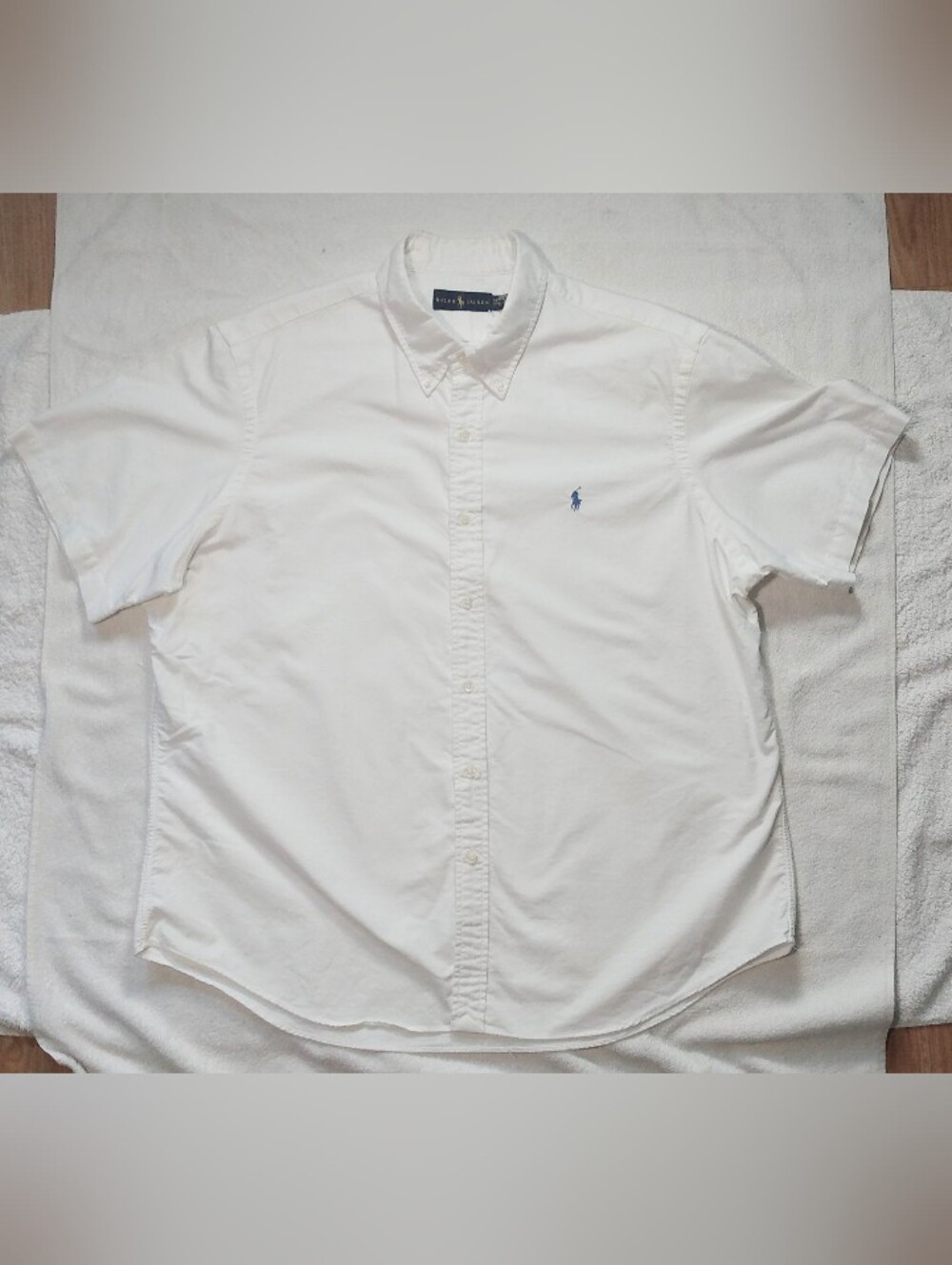 POLO RALPH LAUREN Blue Pony Embroidery Summer Short Sleeve Button Shirt - XXL